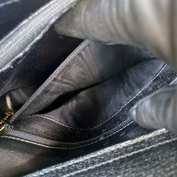 Vintage Gucci Diana Black Leather Structured Tote w/ Bamboo Handles w/ COA - Picture 12 of 16